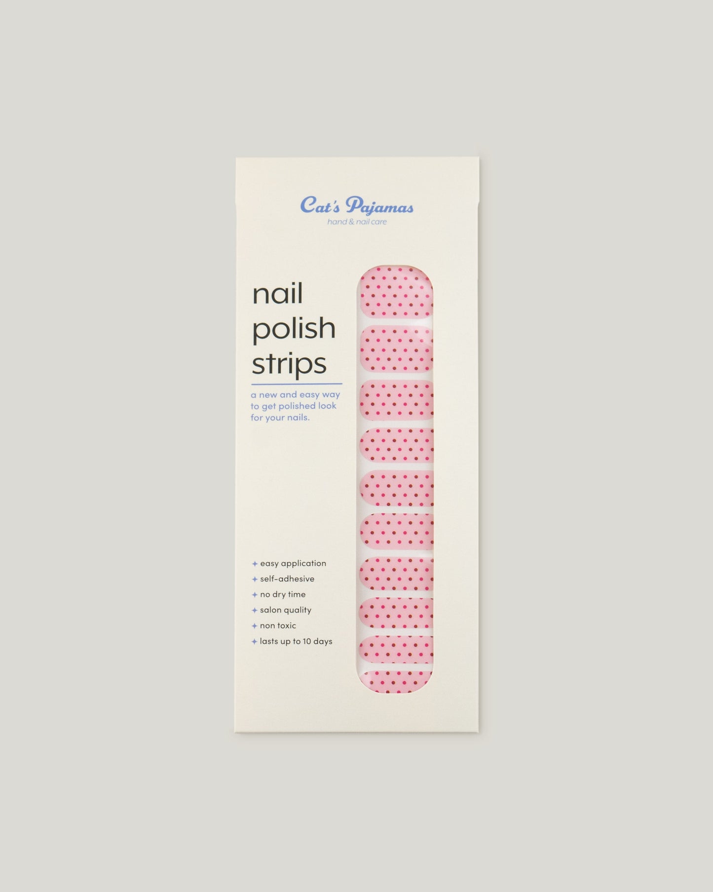 Dotty Coral Self Adhesive Nail Polish Strip - Cat's Pajamas