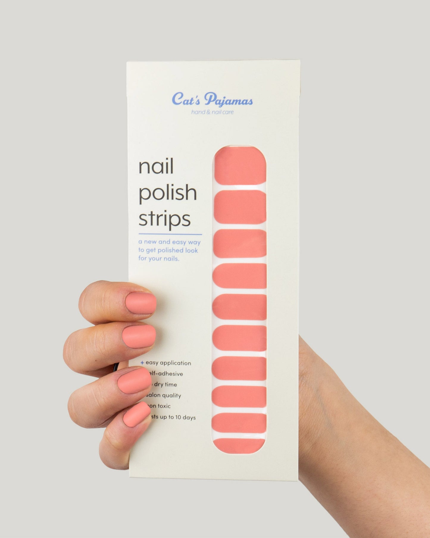 Peach Self Adhesive Nail Polish Strip - Cat's Pajamas