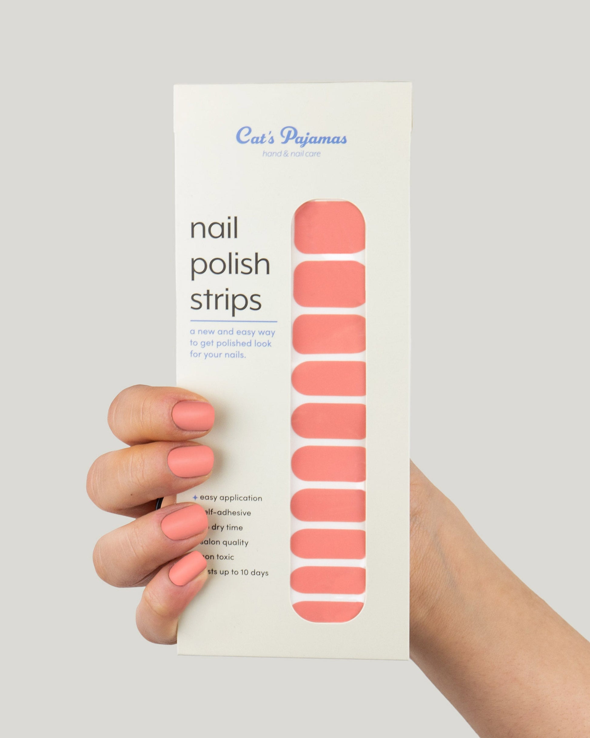 Peach Self Adhesive Nail Polish Strip - Cat's Pajamas