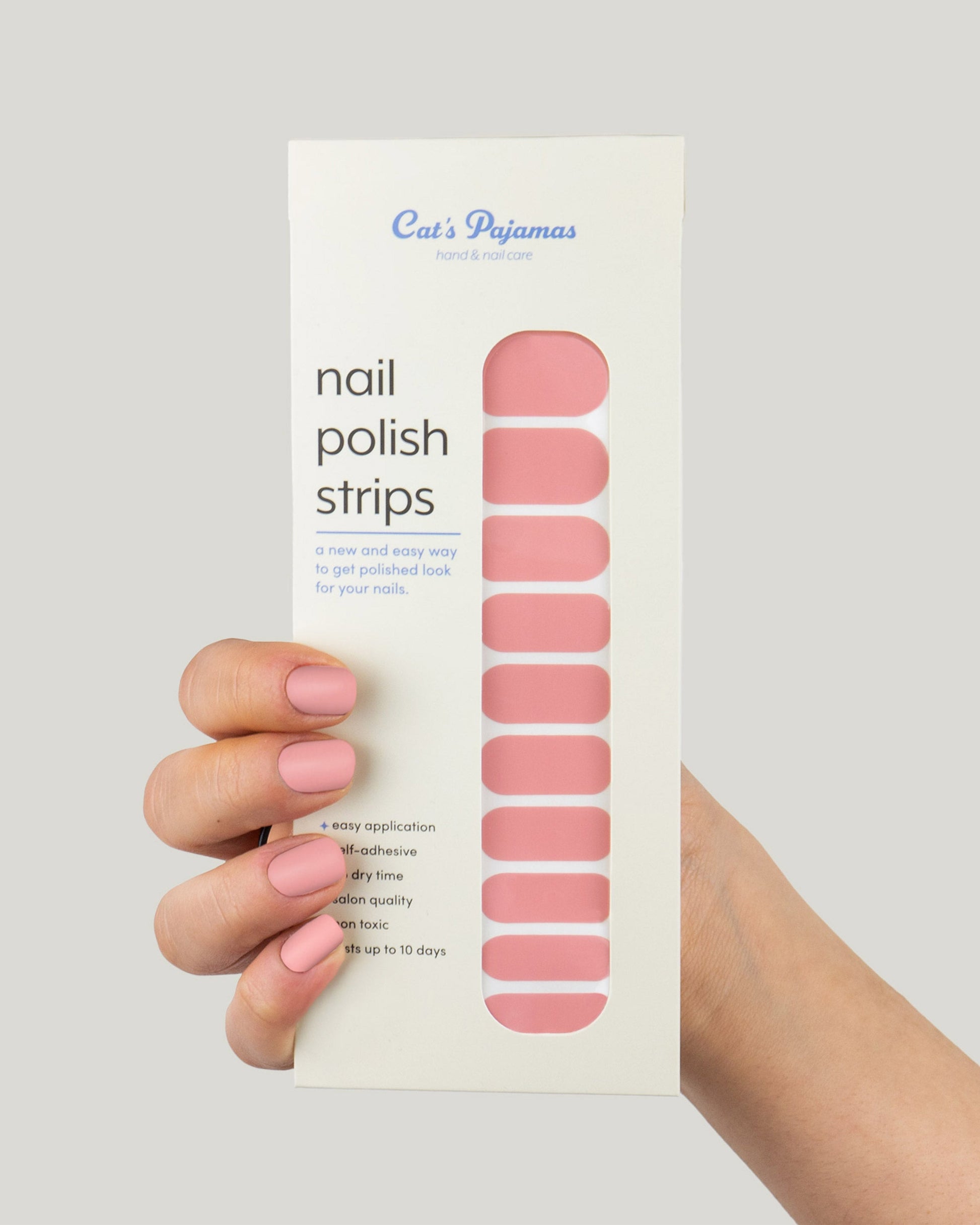 Pink Self Adhesive Nail Polish Strip - Cat's Pajamas