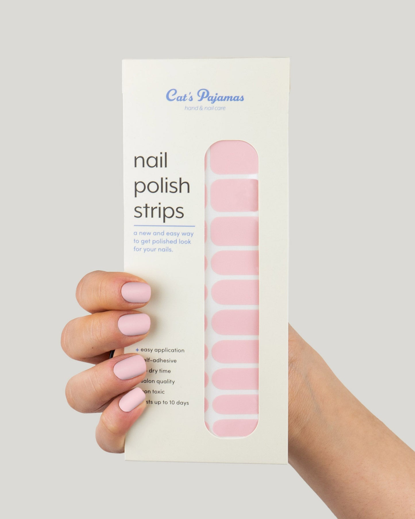 Pink Self Adhesive Nail Polish Strip - Cat's Pajamas