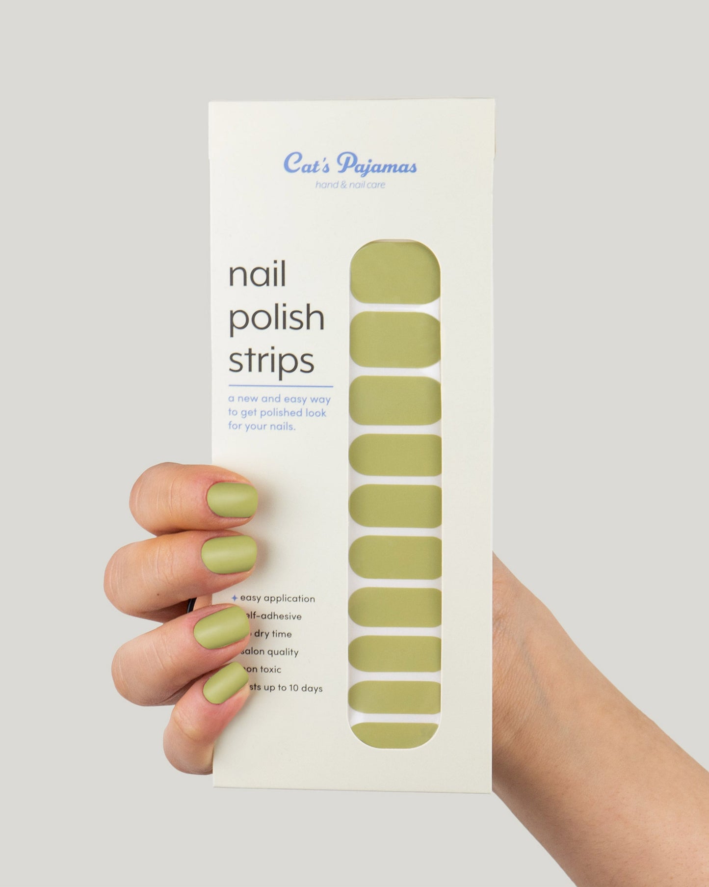 Green Self Adhesive Nail Polish Strip - Cat's Pajamas
