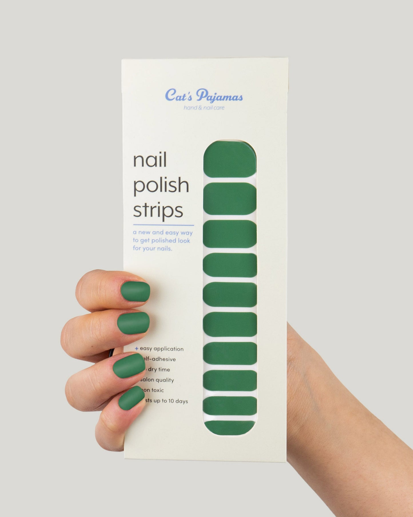 Green Self Adhesive Nail Polish Strip - Cat's Pajamas
